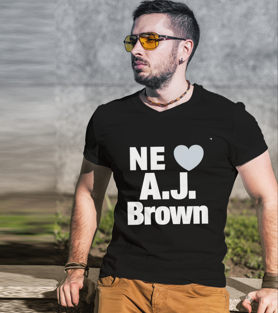A.J. Brown NE Heart New England Football 2026 T-Shirt