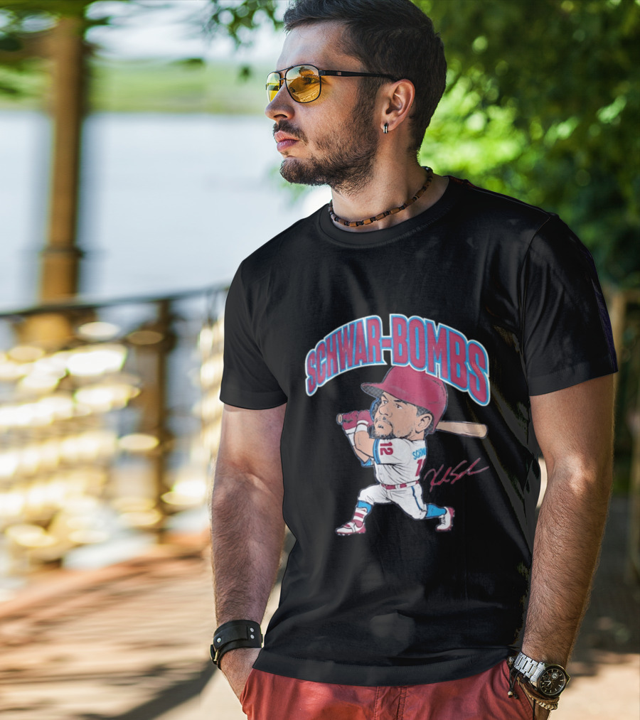 Philadelphia Phillies Kyle Schwarber Schwar Bombs Major League Baseball T-Shirt