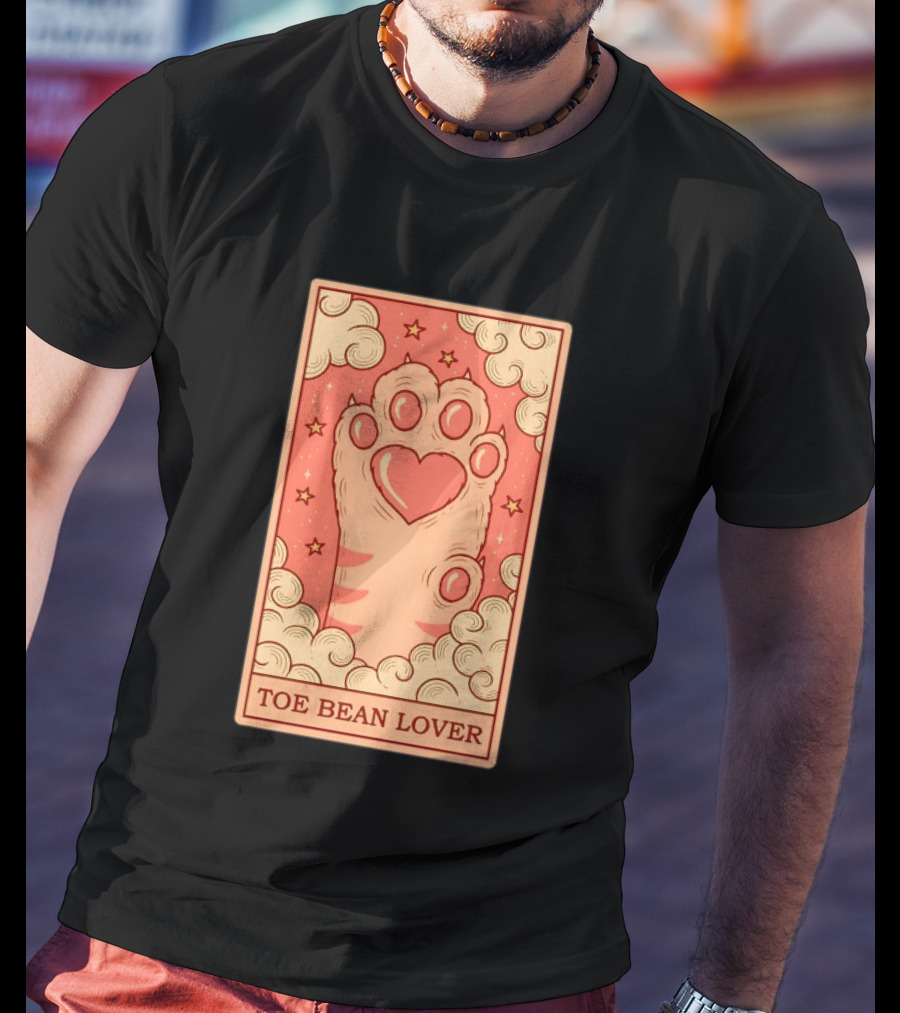 Toe Bean Lover Cat Paw Heart And Stars Whimsical T-Shirt