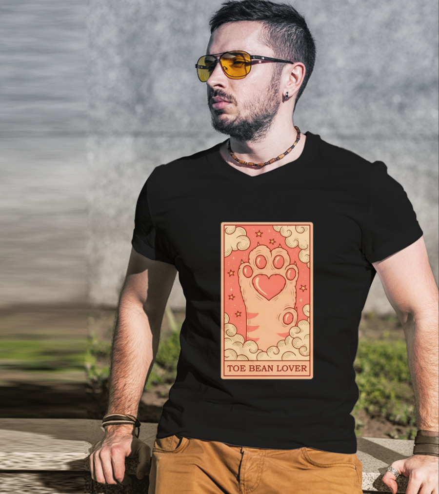 Toe Bean Lover Cat Paw Heart And Stars Whimsical T-Shirt