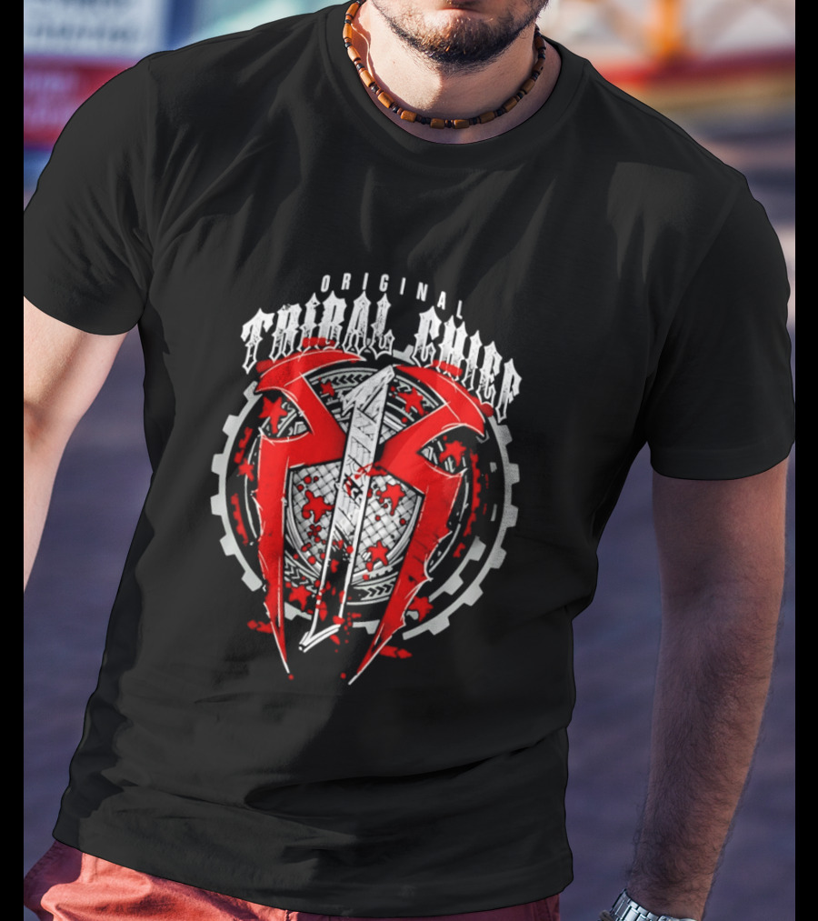Original Tribal Chief Red Roman Reigns Shield T-Shirt