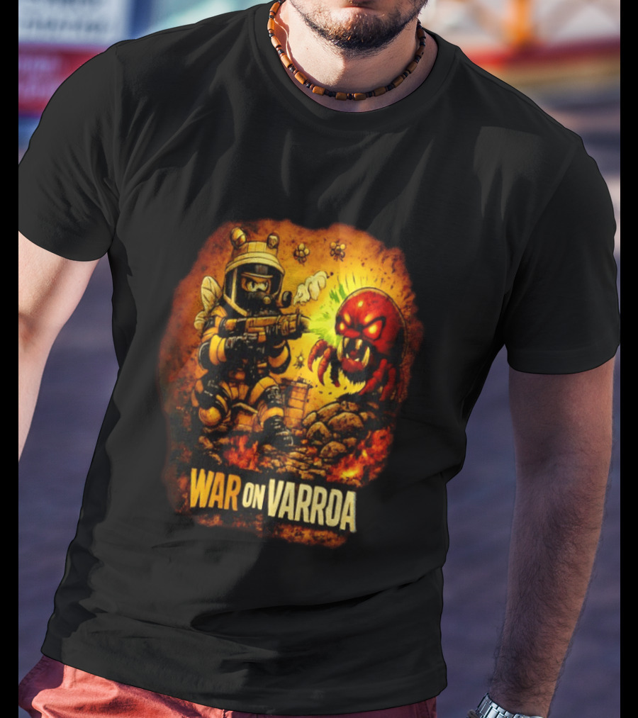 War On Varroa Beekeeper Tactical Combat Against Varroa Mite T-Shirt