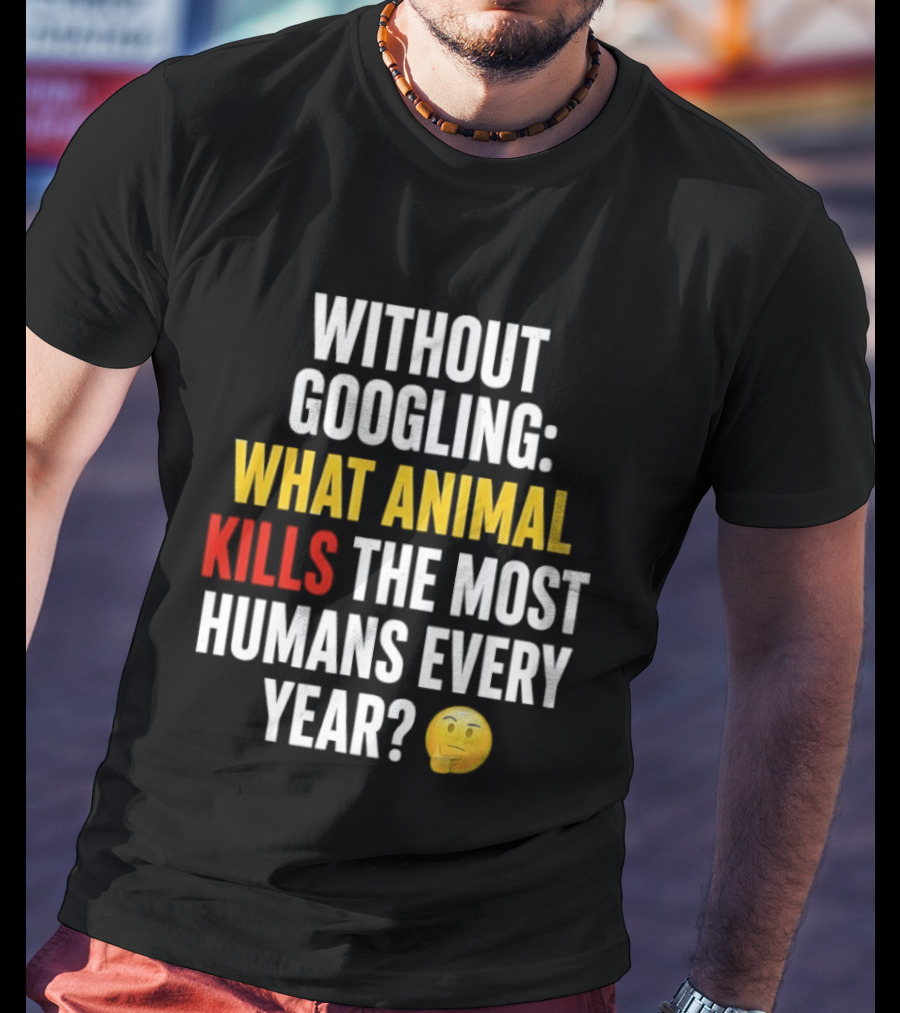 Without Googling What Animal Kills The Most Humans Every Year Emoji Challenge T-Shirt