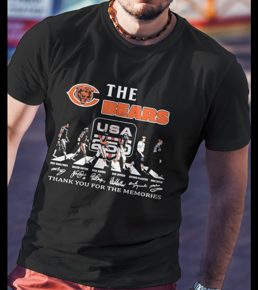 The Chicago Bears Abbey Road USA 250 Thank You For The Memories T-Shirt