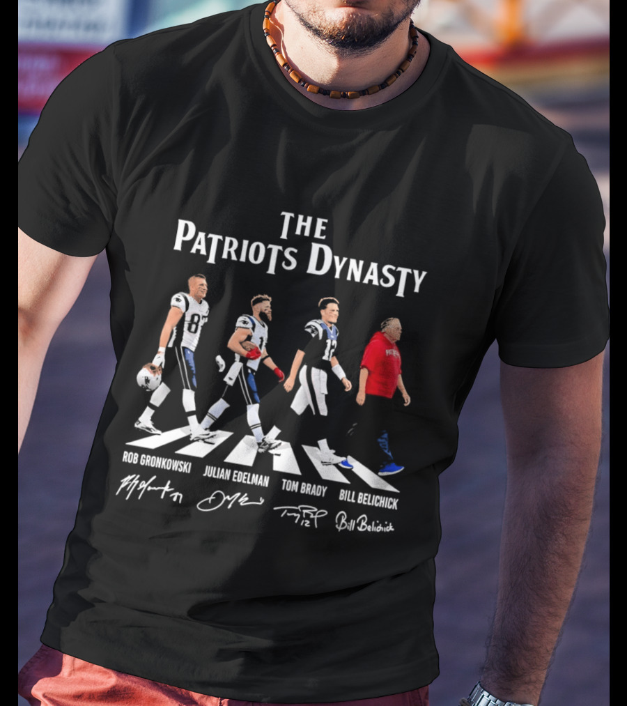 The Patriots Dynasty Abbey Road Gronkowski Edelman Brady Belichick T-Shirt