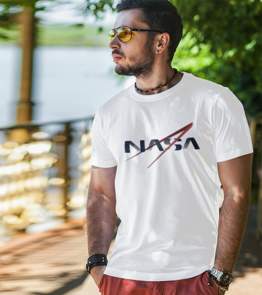 2046 NASA Redesign Ringer T-Shirt