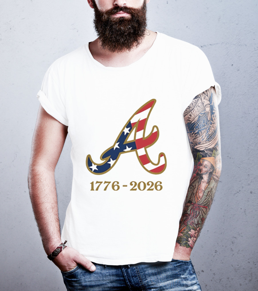 Atlanta Braves 1776 2026 250th Fourth Of July Celebration T-Shirt