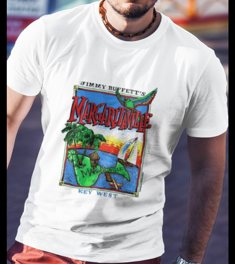 Jimmy Buffett's Margaritaville Key West Island Tropical Paradise Sailing Adventure T-Shirt