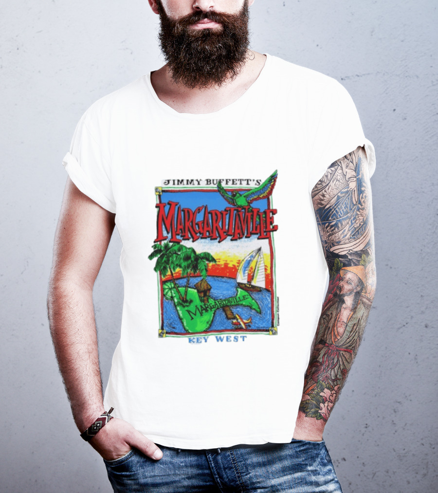 Jimmy Buffett's Margaritaville Key West Island Tropical Paradise Sailing Adventure T-Shirt