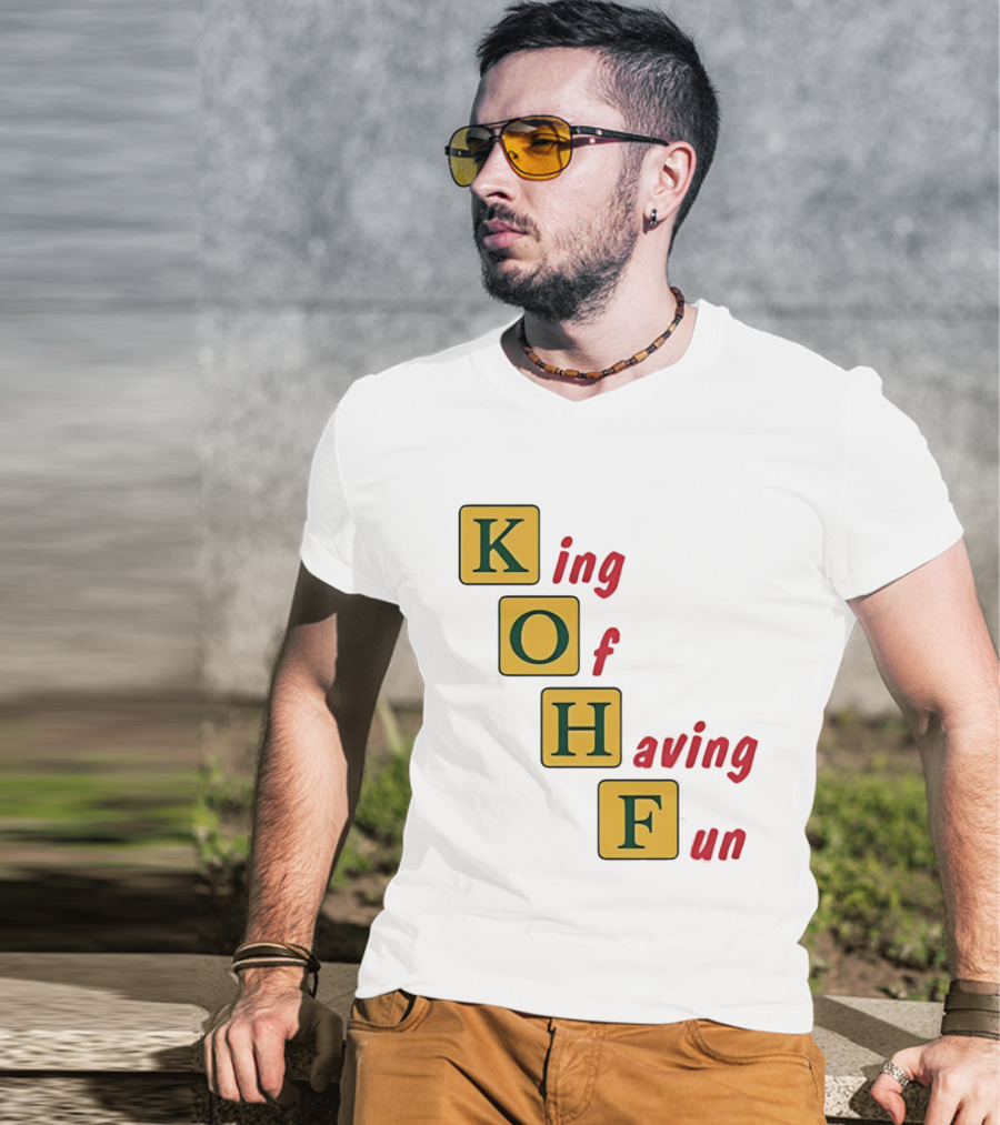 King Of Having Fun KOHF Acrostic Blocks T-Shirt
