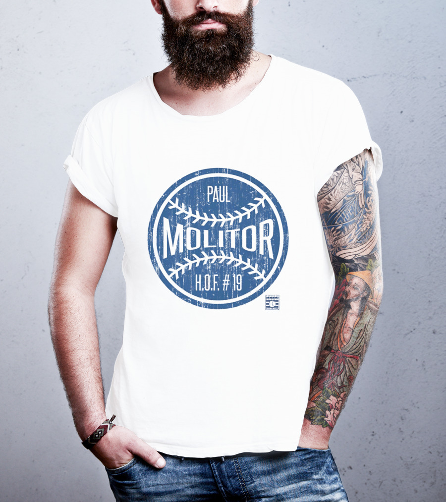 Paul Molitor HOF 19 Toronto Blue Jays Baseball Legend T-Shirt