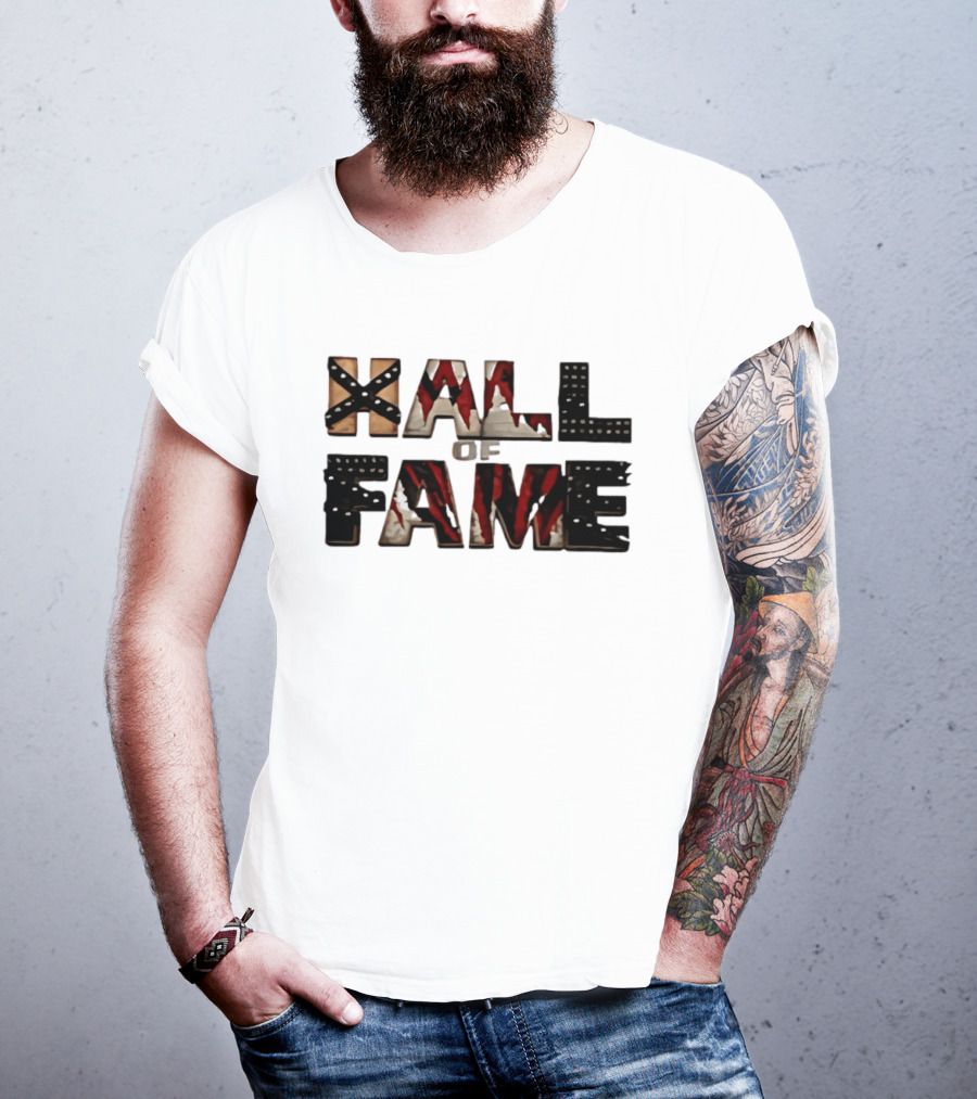 Hall Of Fame Horror Themed Letters With Blood Splatter T-Shirt