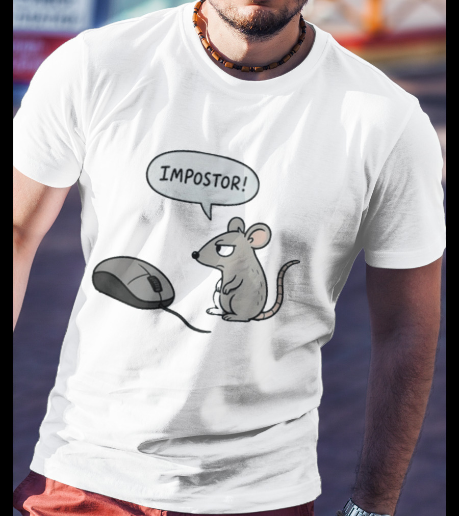 Impostor Mouse Rat Among Us Rodent Computer Joke T-Shirt