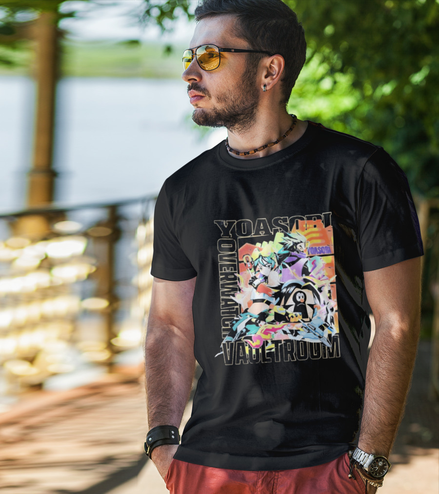 Yoasobi Over Vaultroom Kiriko Genji Pachimari Anime T-Shirt