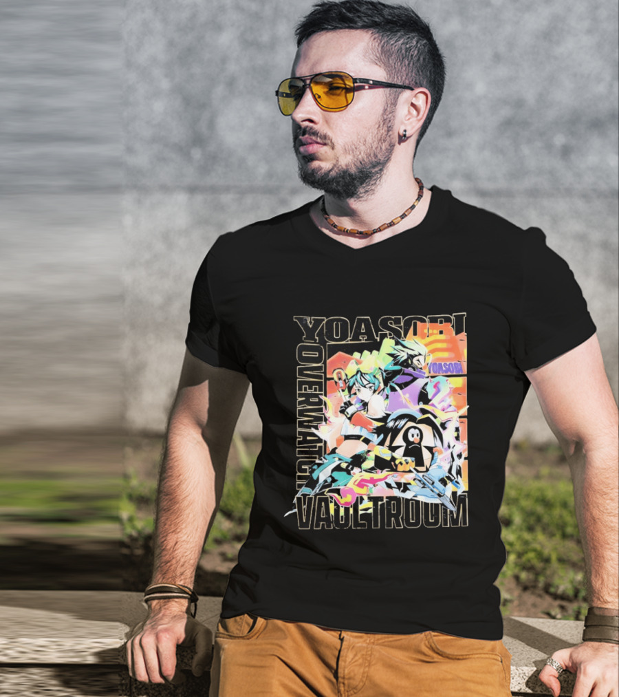 Yoasobi Over Vaultroom Kiriko Genji Pachimari Anime T-Shirt