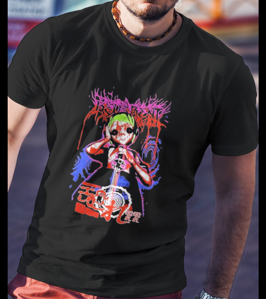Hinatsura's Dread Dread Dread Colorful Manga Art Style With Japanese Script T-Shirt