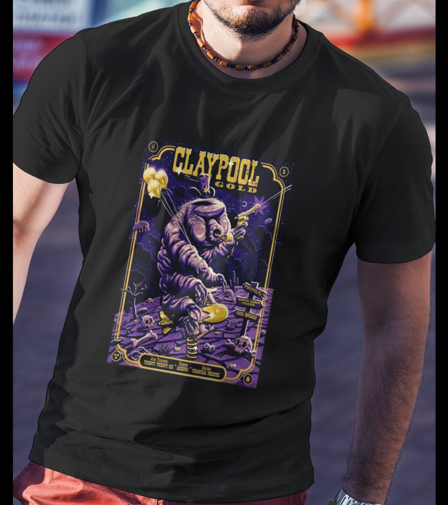 Claypool Gold Primus Frog Brigade Arizona Financial Theatre Phoenix June 30 2026 T-Shirt