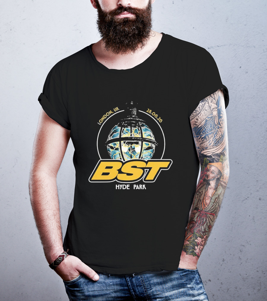 BST Hyde Park Festival London UK 28 June 2026 Globe Design Ateez Event T-Shirt