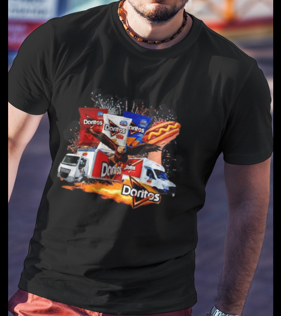 Doritos Hotdog Eagle Truck Fireworks Snack Explosion T-Shirt