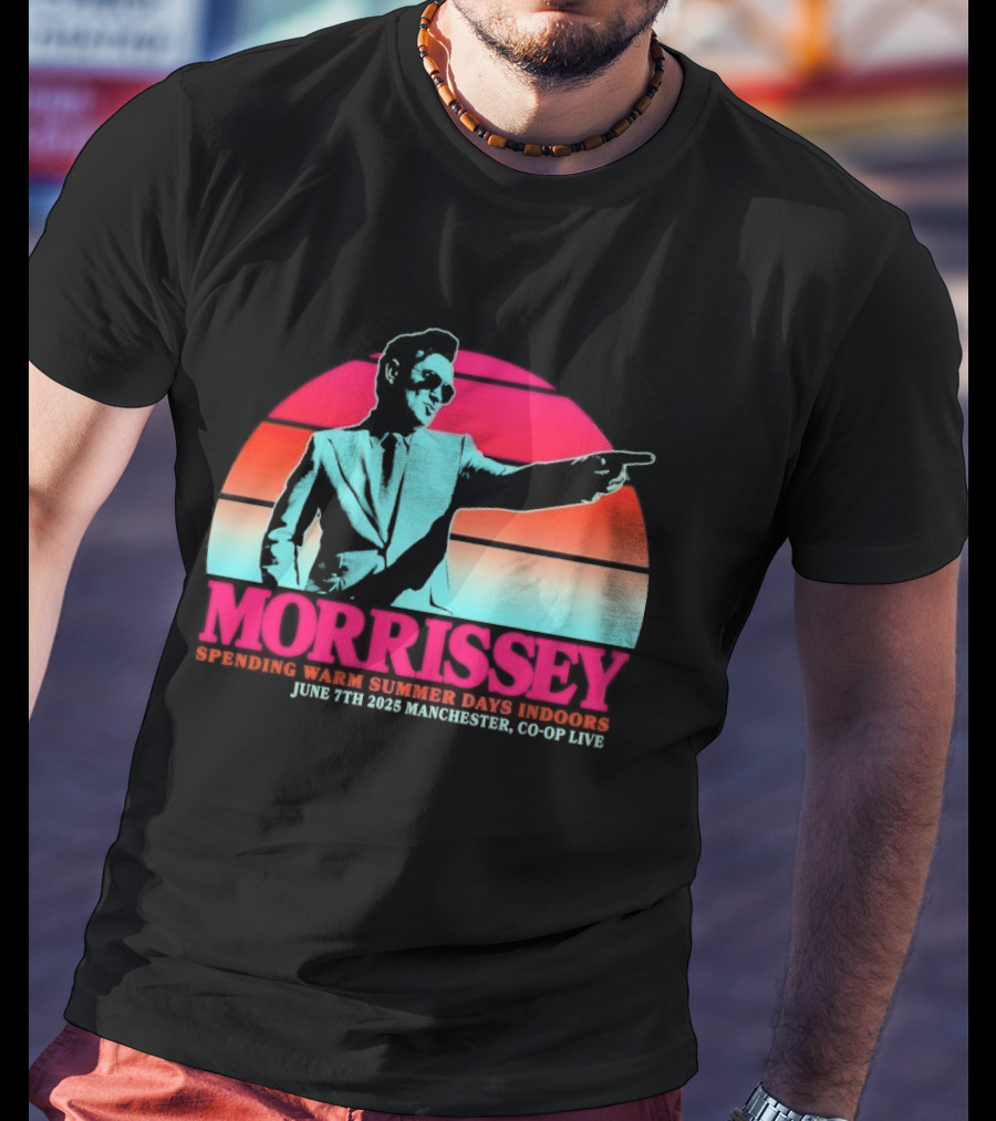 Morrissey Warm Summer Days June 7th 2025 Manchester CO OP Live T-Shirt