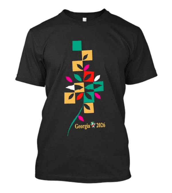 Georgia 2026 Colorful Geometric Leaf T-Shirt