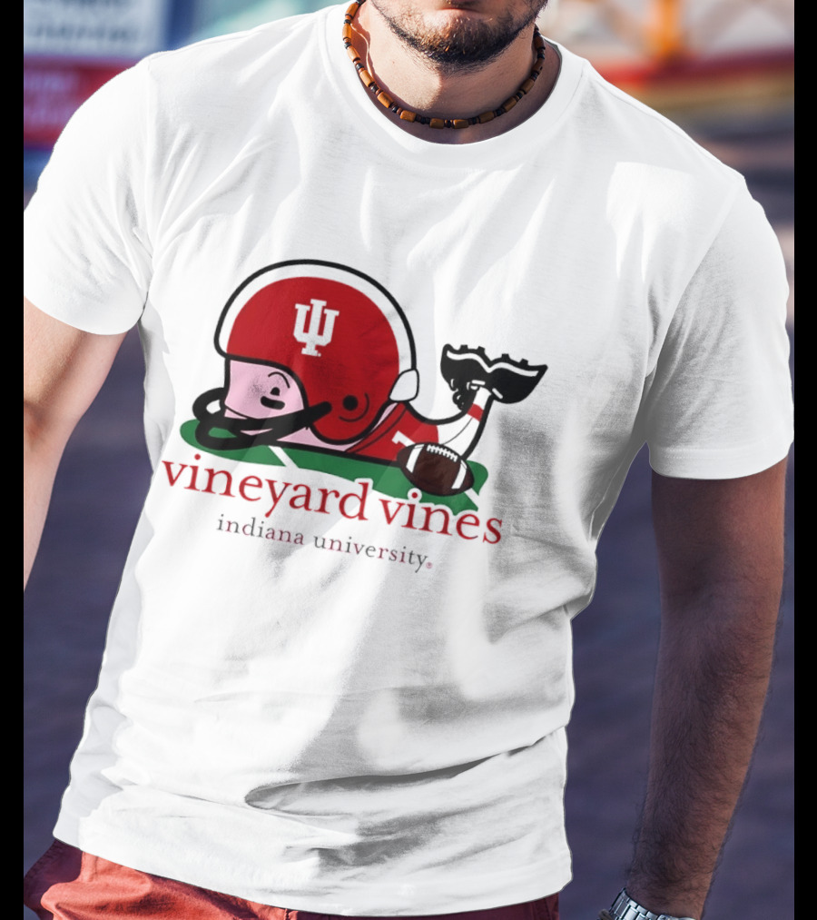 Indiana Hoosiers Football Whale Vineyard Vines Indiana University T-Shirt