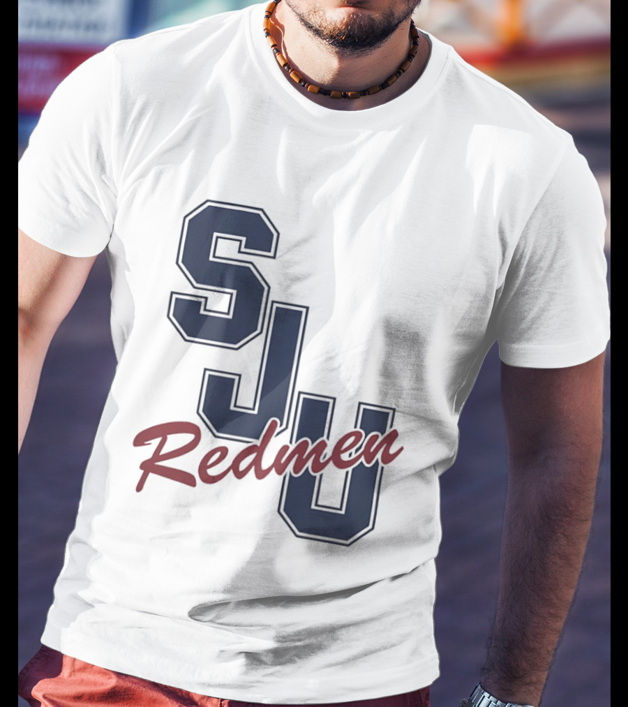 SJU Redmen Saint Johns University Vintage College Sports Memorabilia T-Shirt