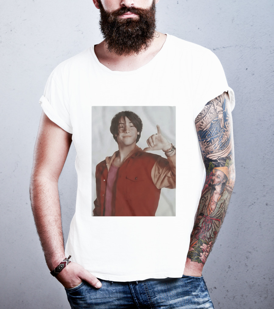 Keanu Reeves Hang Loose 90s Vintage Style Nostalgia Iconic Gesture T-Shirt