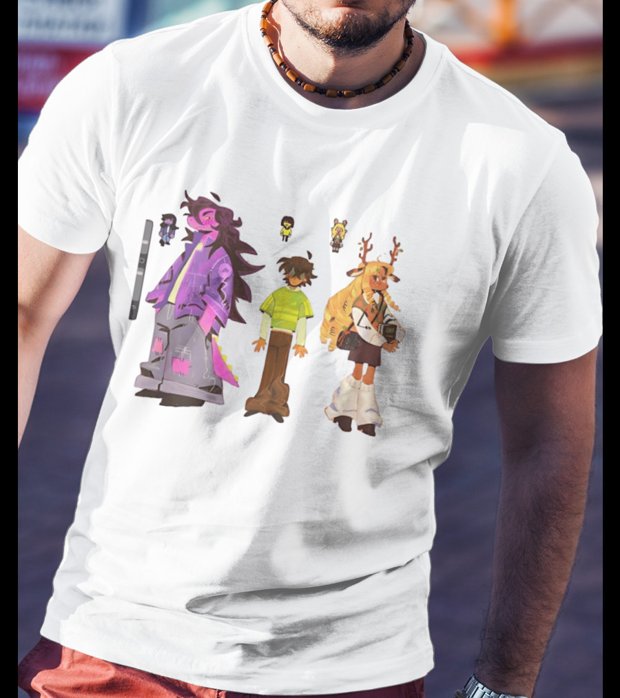 Deltarune Characters Illustrated Including Kris Susie And Noelle T-Shirt