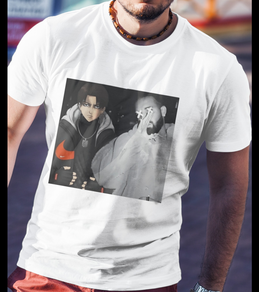 Levi Ackerman Nike Puffer Jacket Drake Crossover Fashion T-Shirt