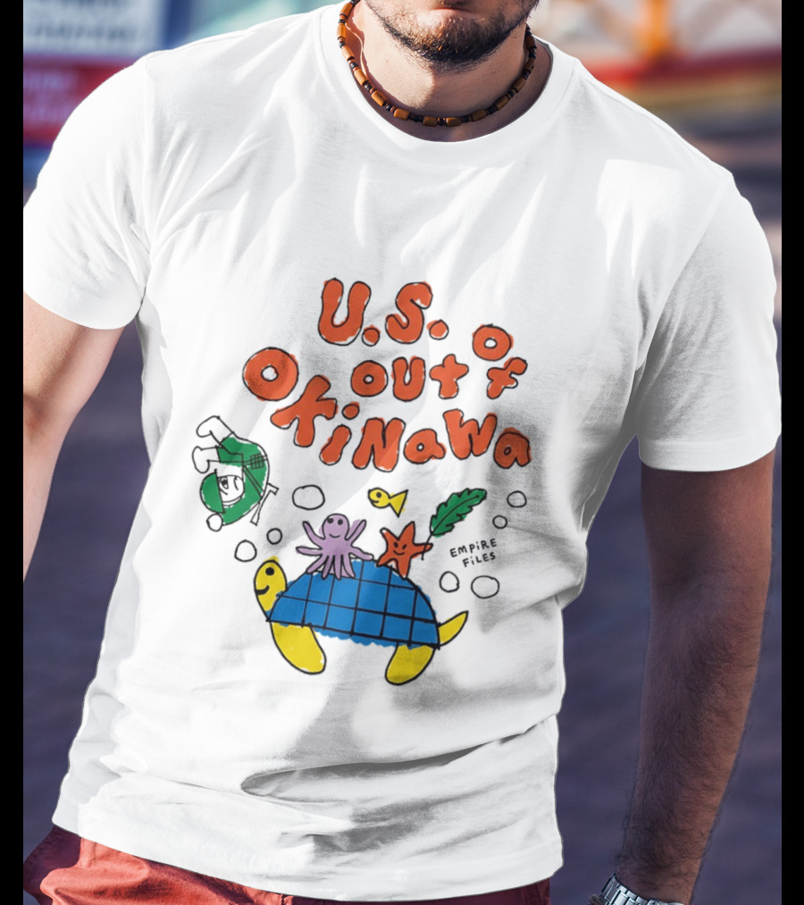 Empire Files U.S. Out Of Okinawa Turtle Octopus T-Shirt