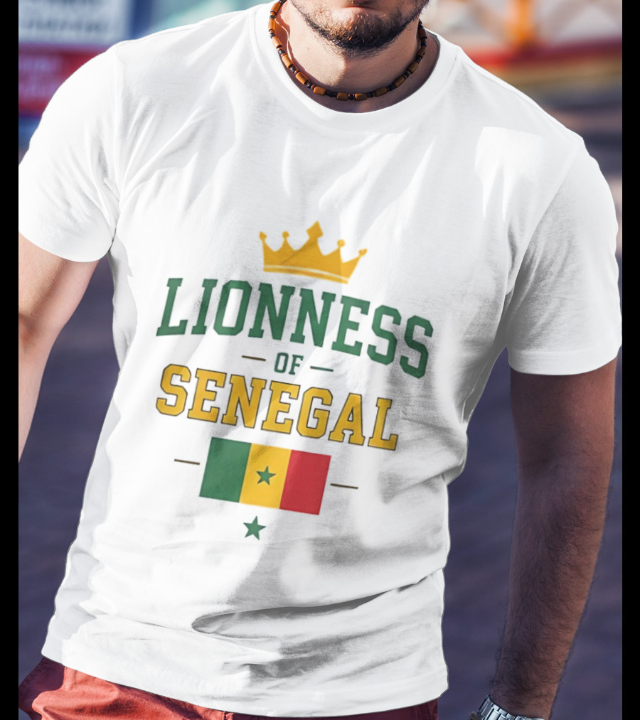 Lioness Of Senegal Flag Crown National T-Shirt