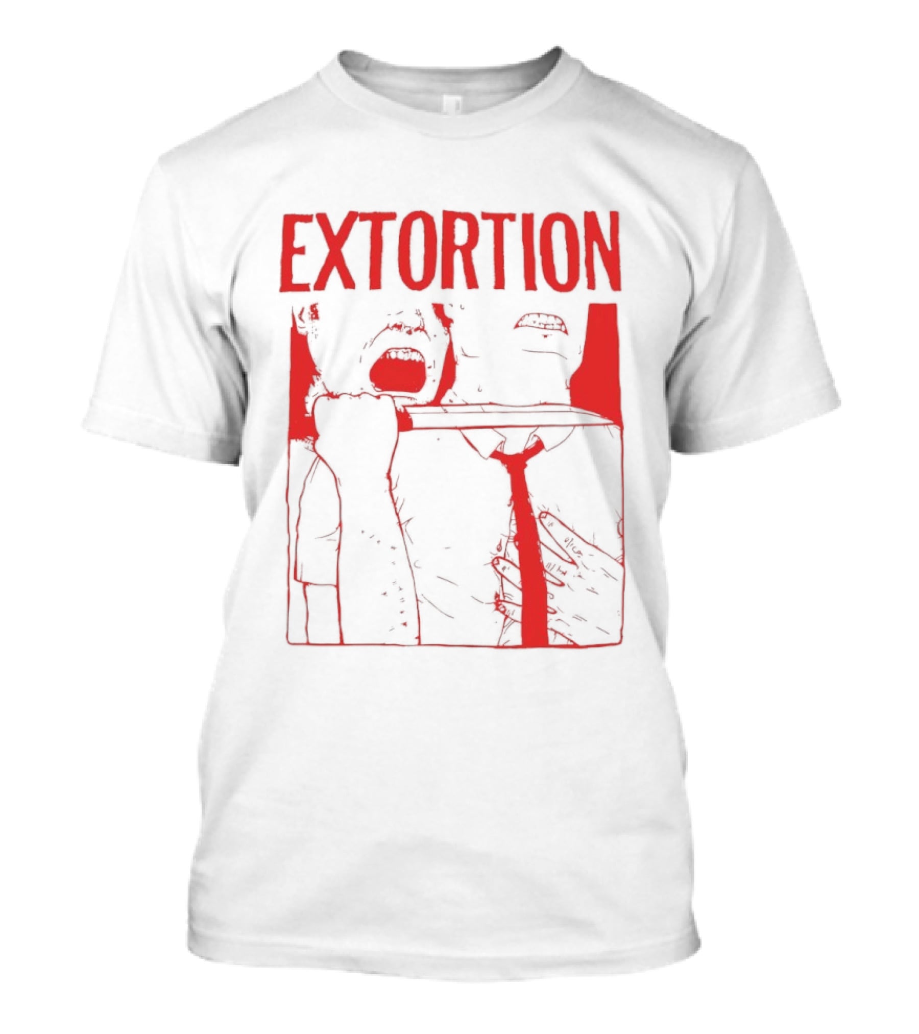Extortion Throat Slit Dark Horror Red Grunge Aesthetic T-Shirt