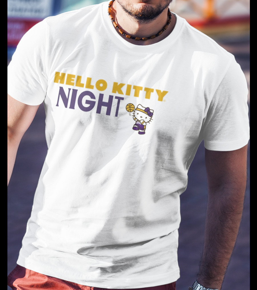 Hello Kitty Night Los Angeles Sparks Basketball Event T-Shirt