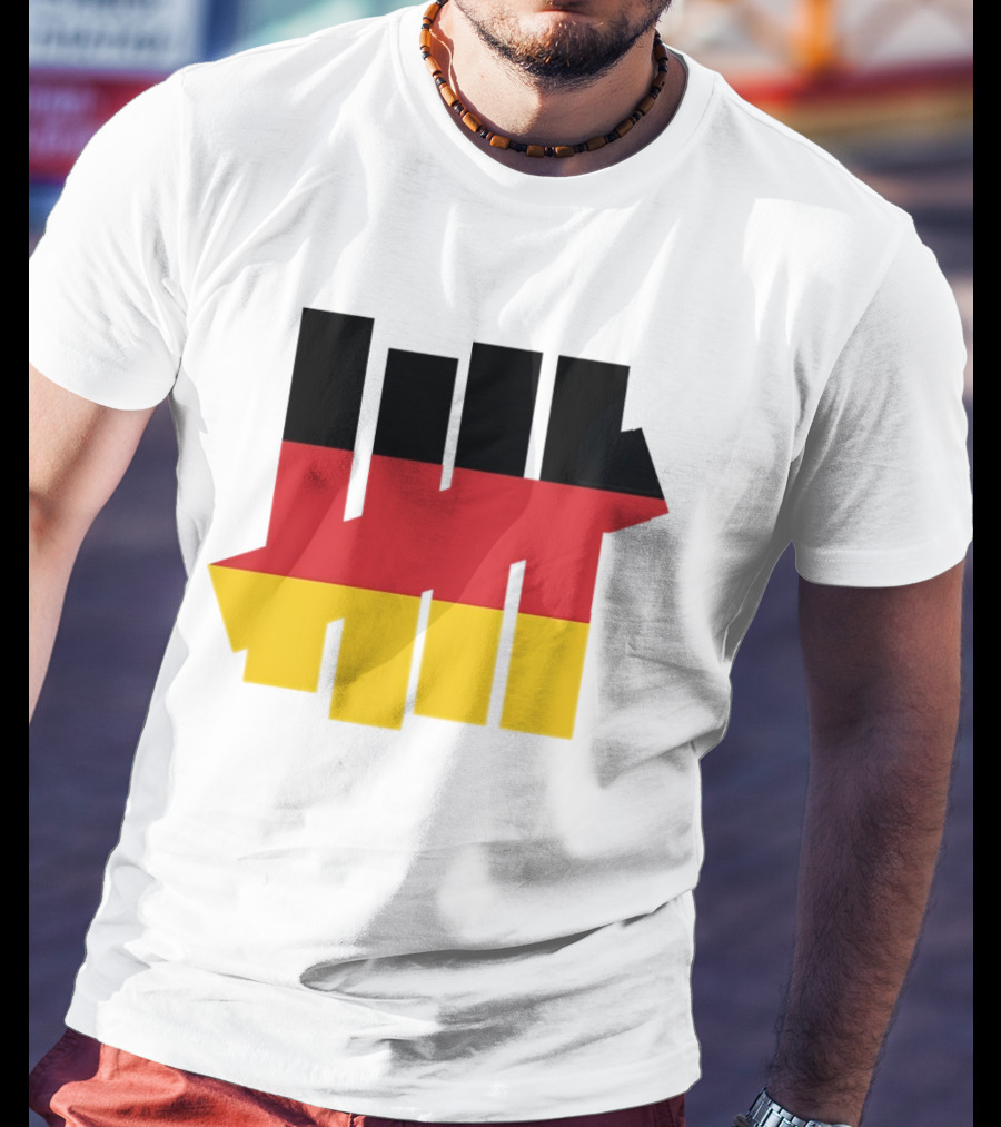 Germany Flag Undefeated Tally Marks Black Red Gold T-Shirt