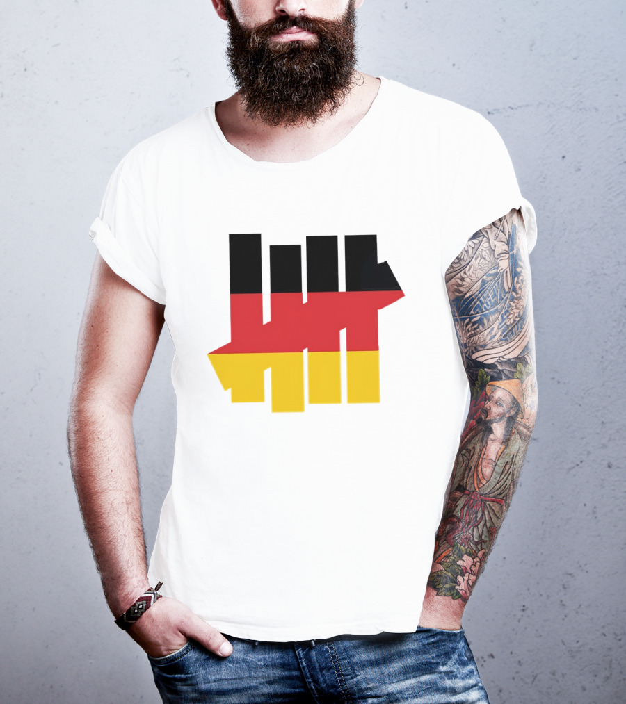 Germany Flag Undefeated Tally Marks Black Red Gold T-Shirt