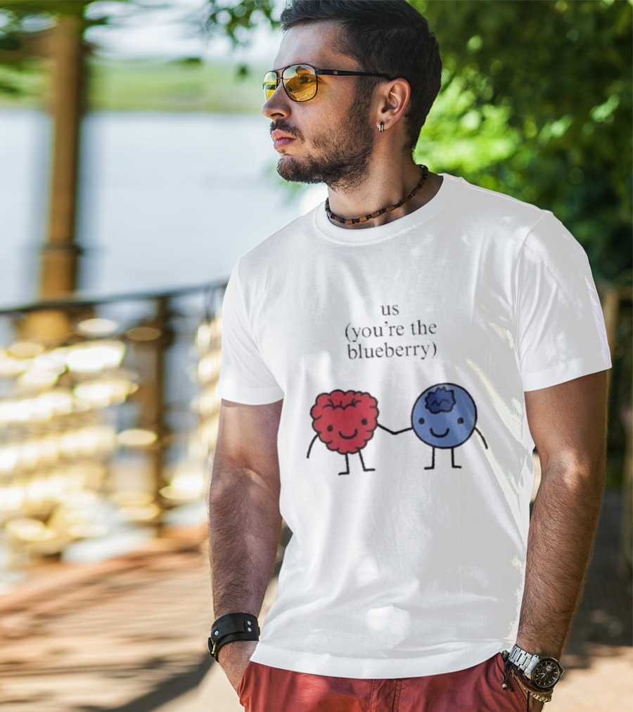 Us You're The Blueberry Cute Couple Raspberry Meme T-Shirt