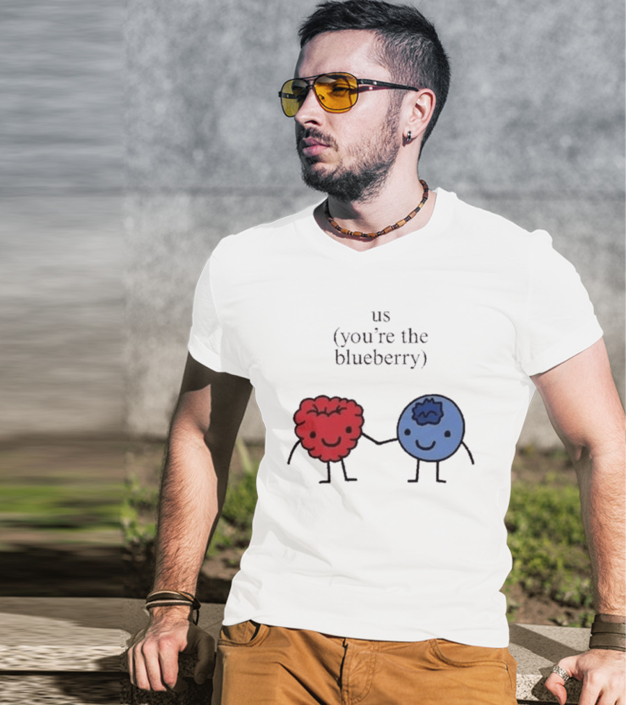 Us You're The Blueberry Cute Couple Raspberry Meme T-Shirt
