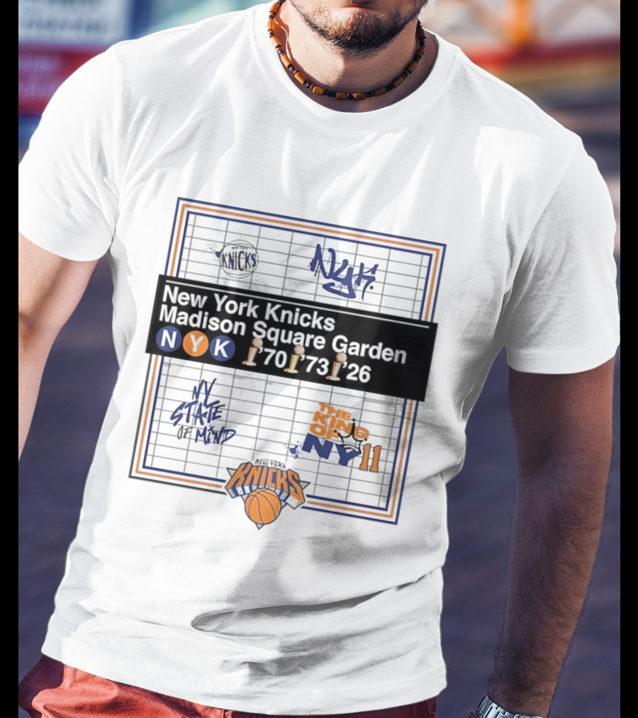 New York Knicks Madison Square Garden 1970 1973 2026 NY State Of Mind T-Shirt