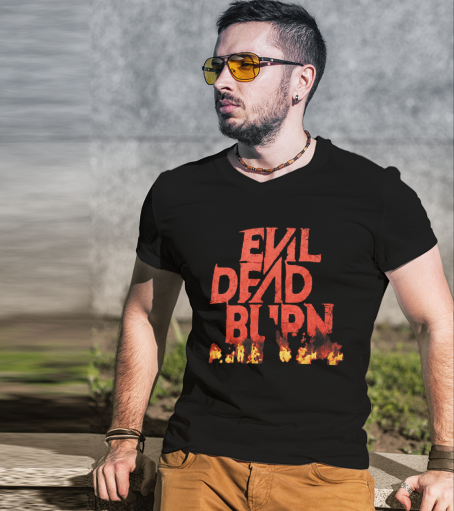 2026 Souheila Yacoub Evil Dead Burn Movie Fire Letters T-Shirt