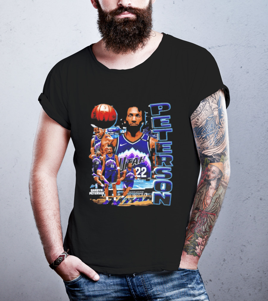 Utah Jazz Darryn Peterson NBA Player Collage Peterson 22 T-Shirt