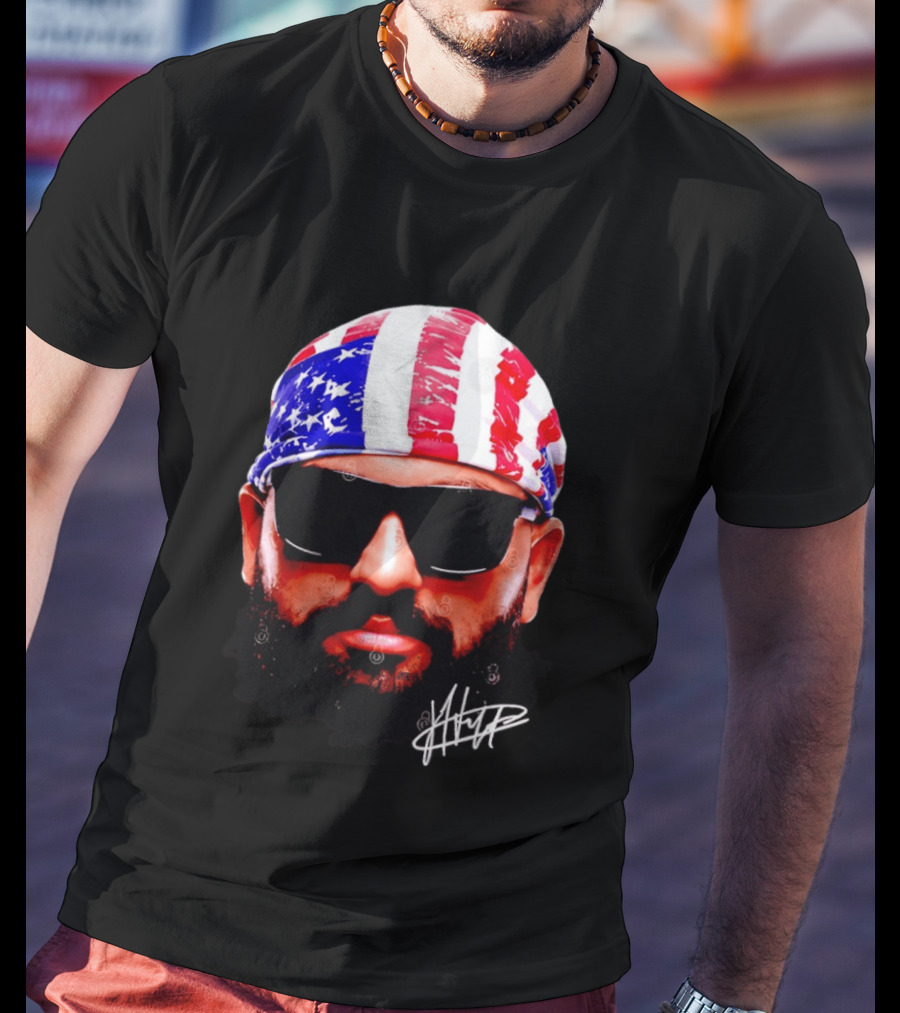 Josh Hokit American Flag Bandana UFC Signature T-Shirt