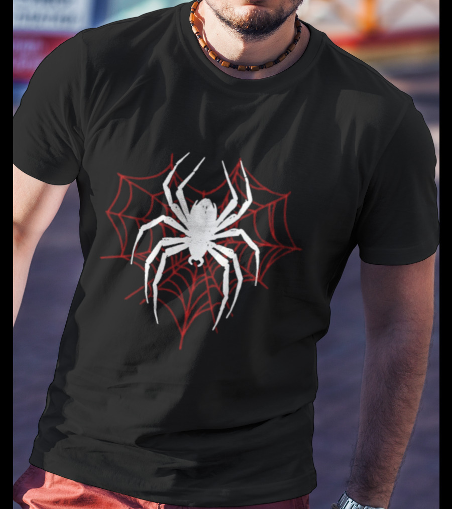 Heart Spider Web Goth Spooky Arachnid T-Shirt