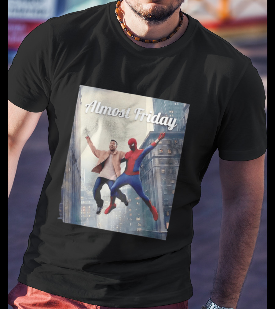 Almost Friday Lionel Messi Spider Man Cityscape Adventure T-Shirt