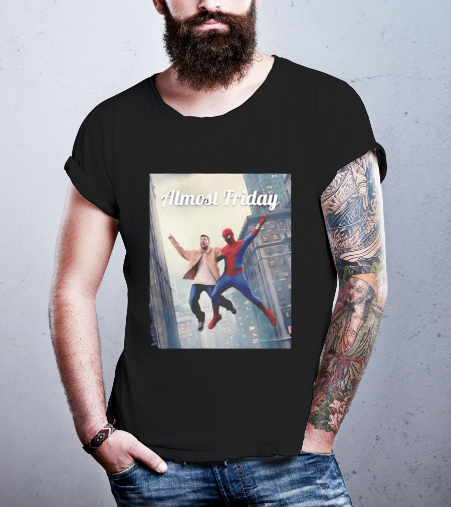 Almost Friday Lionel Messi Spider Man Cityscape Adventure T-Shirt