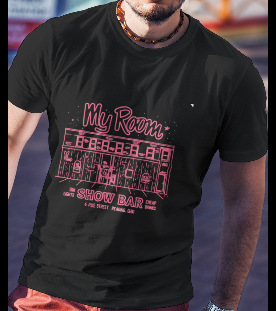My Room Show Bar 6 Pike Street Reading Ohio Urban Building Sketch T-Shirt