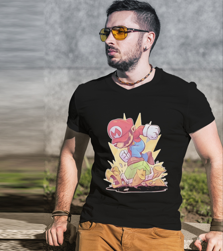 Super Mario Koopa Troopa Smash Stomp Action T-Shirt