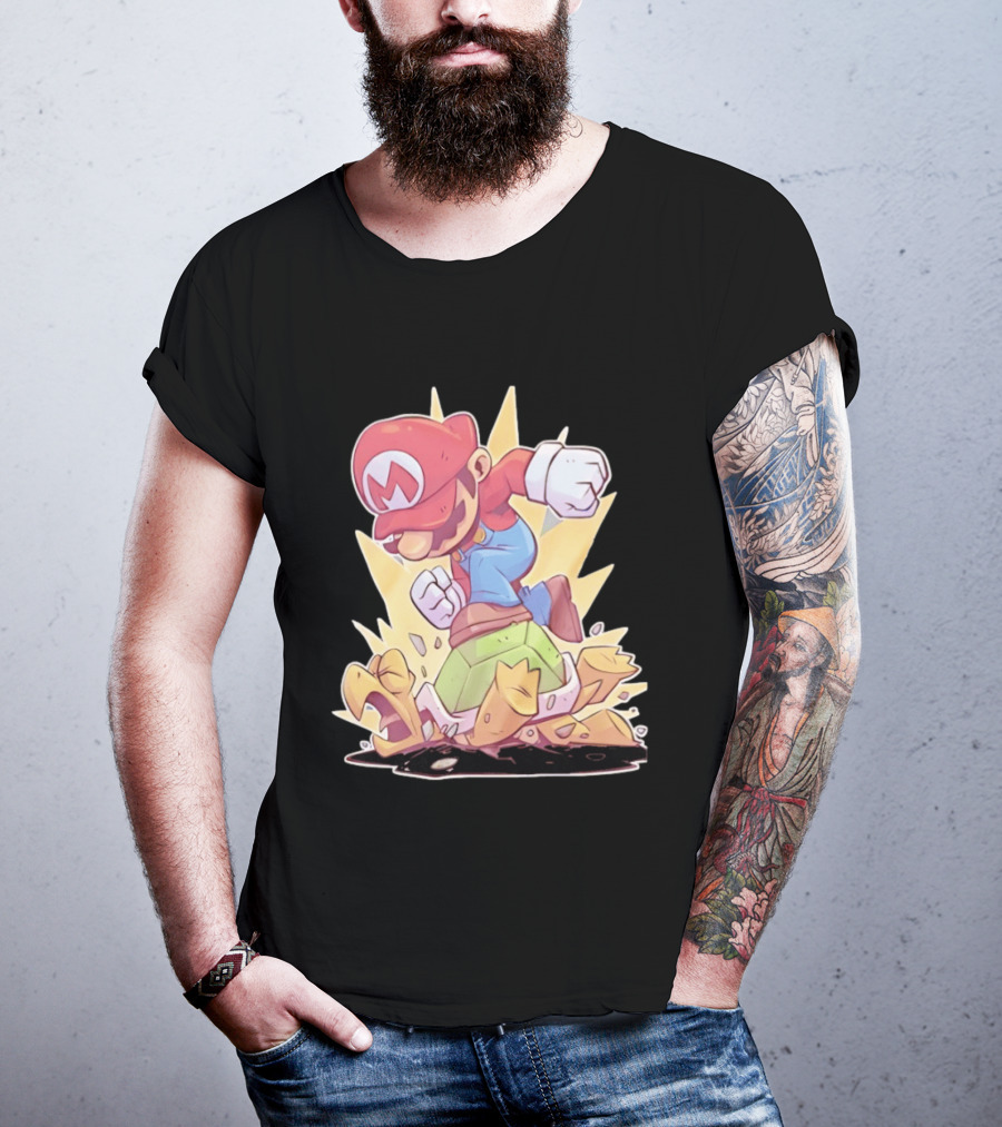 Super Mario Koopa Troopa Smash Stomp Action T-Shirt