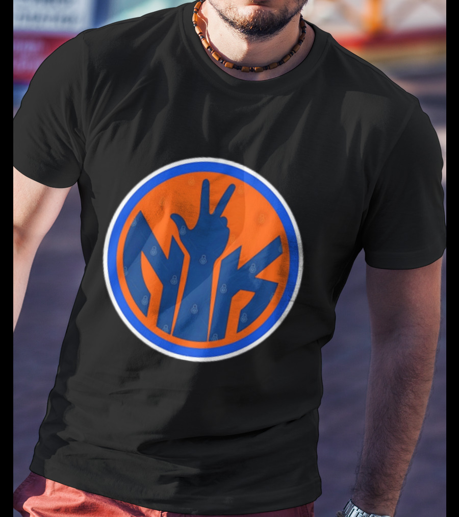 New York Knicks NK Hand Sign Peace Gesture NBA Fan T-Shirt