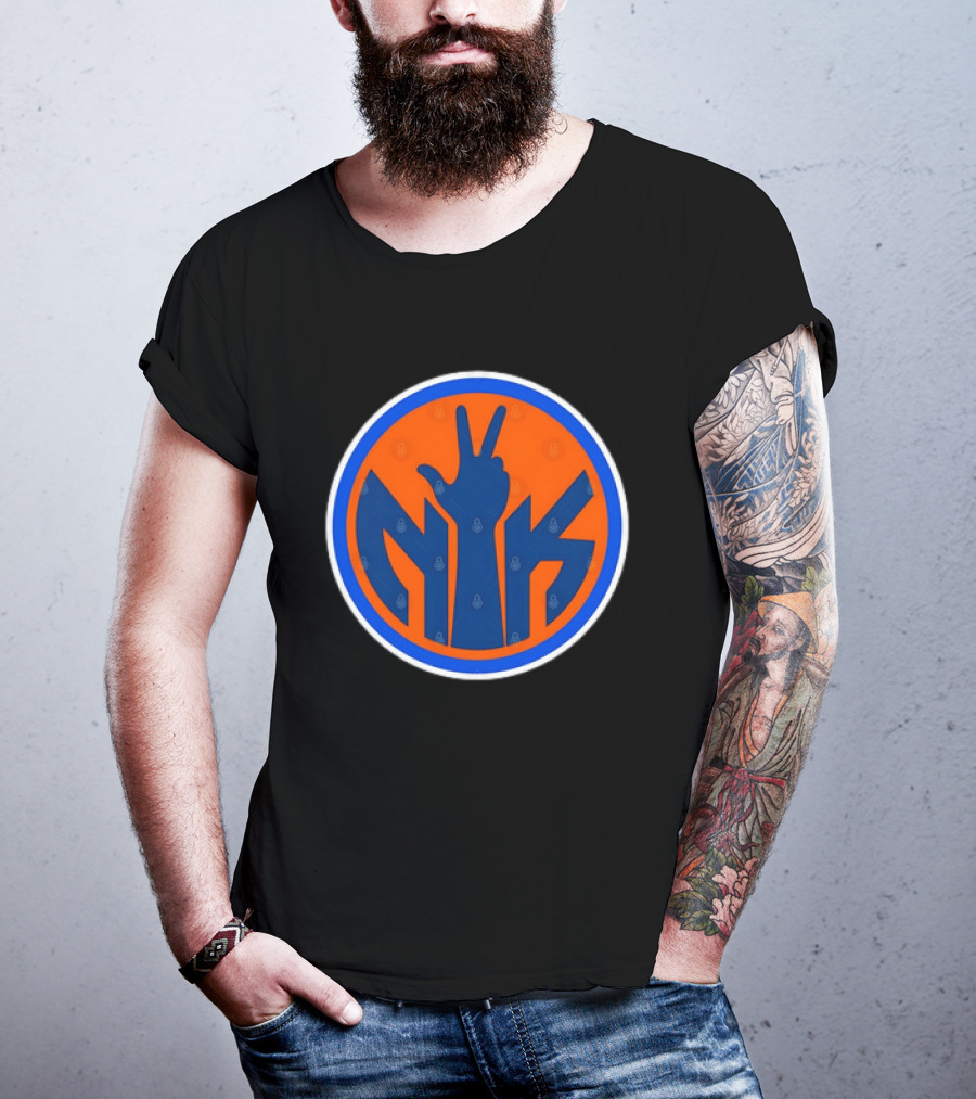 New York Knicks NK Hand Sign Peace Gesture NBA Fan T-Shirt